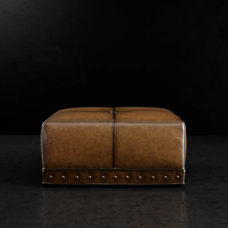 Leather Ottoman