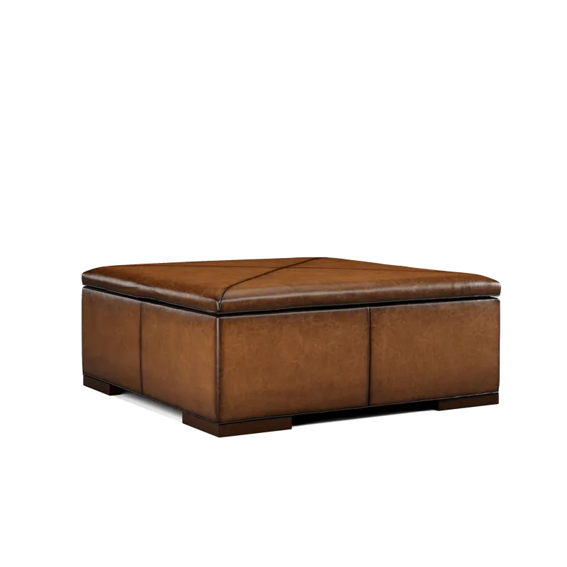 Leather Storage Ottoman