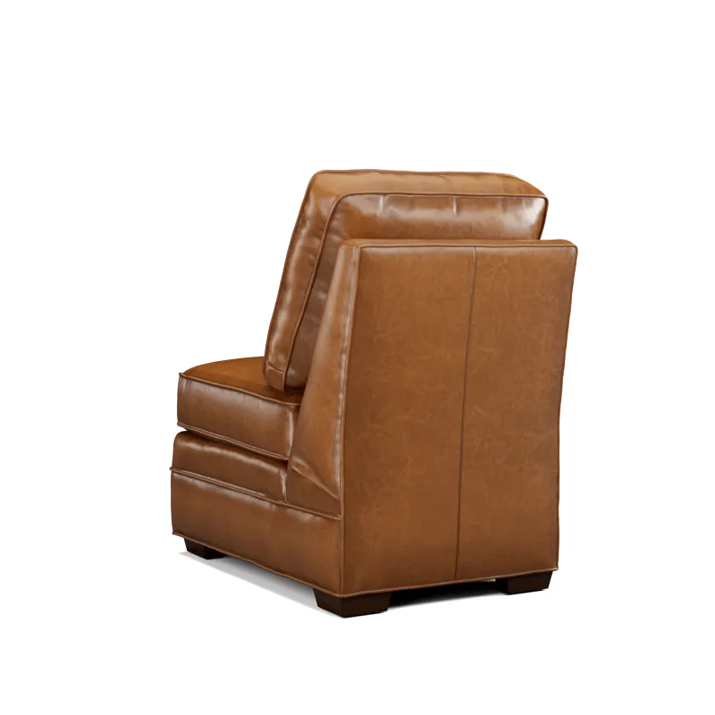 Leather Sectional Armless Chair