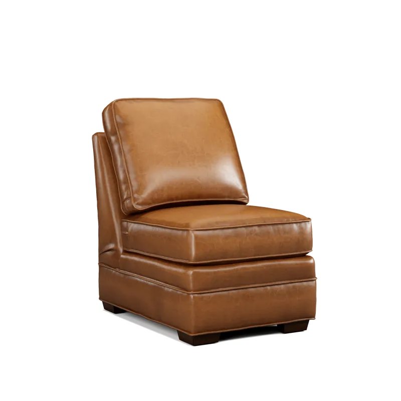 Leather Sectional Armless Chair