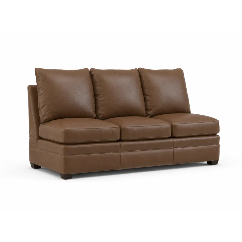 Leather Sectional Armless Sofa
