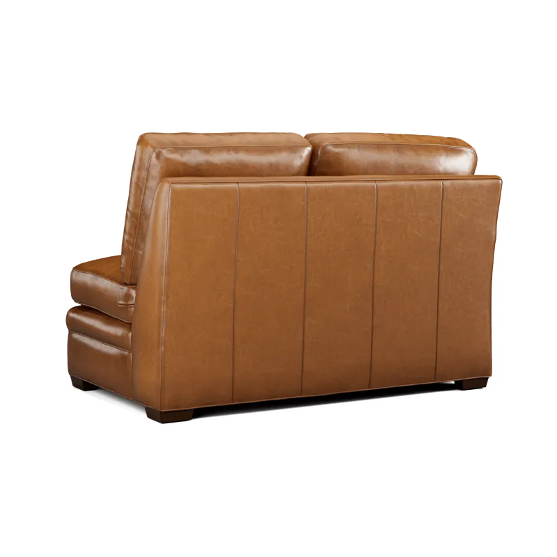 Leather Sectional Left Arm Loveseat