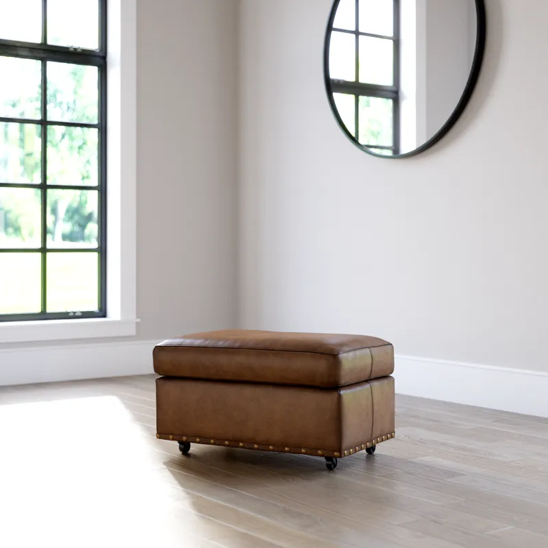 Leather Ottoman