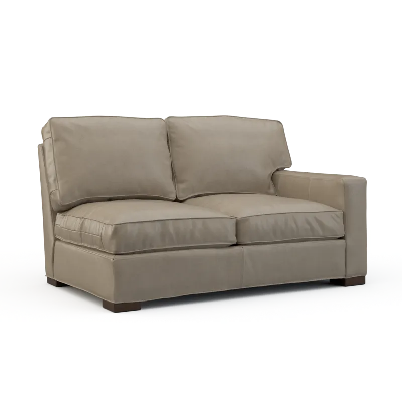 Leather Right Arm Loveseat