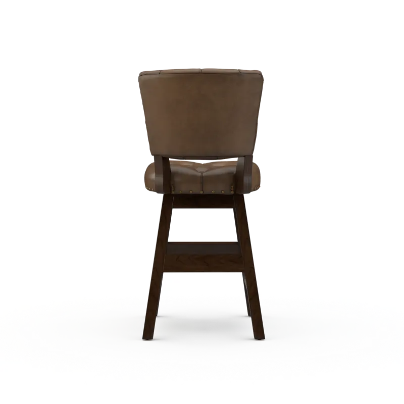 Leather Armless Swivel Bar Stool