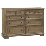 RGB 10‑Drawer Stonewood Dresser