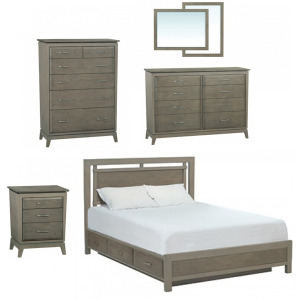AST Ellison 5 PC Queen Panel Storage Bedroom Set