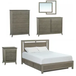 AST Ellison 5 PC Queen Panel Storage Bedroom Set