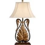 Leafy Swans Lamp