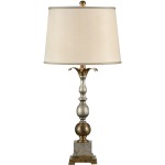 Pewter And Old Gold Lamp