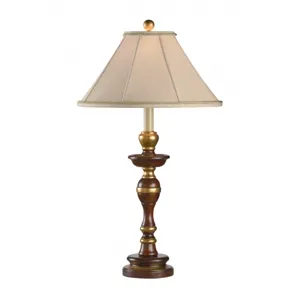 Mahogany Candlestick Lamp