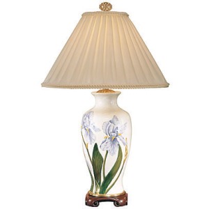 Blue And Yellow Iris Lamp