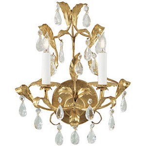 Gold And Crystal Sconce