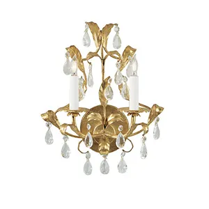 Gold And Crystal Sconce