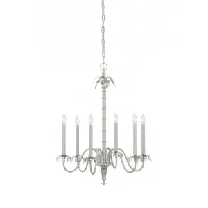 Silver Bamboo Chandelier
