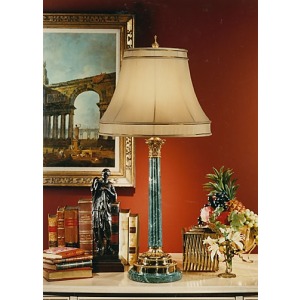 Marble And Brass Lamp