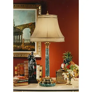 Marble And Brass Lamp