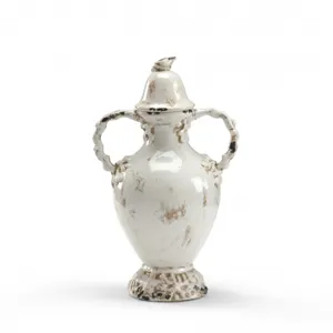 Covered Vase With Handles