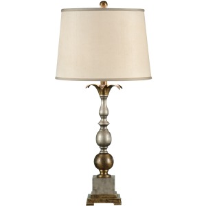 Pewter And Old Gold Lamp