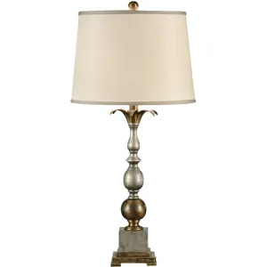 Pewter And Old Gold Lamp