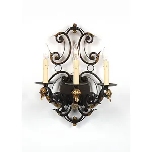 Iron With Leaves Sconce