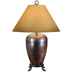Hammered Copper Lamp