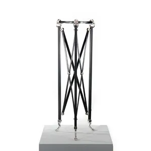 Plant Stand 40" Silver W/blk
