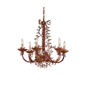 Polychrome Iron Chandelier