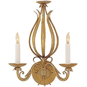 Gold And Scrolls Sconce