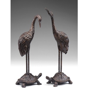 Turtles And Cranes (pair)