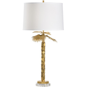 Palm Island Lamp - Gold