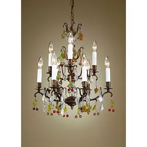 Bronze With Grapes Chandelier
