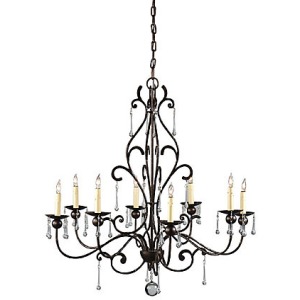 Teardrops And Iron Chandelier