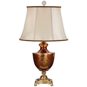 Bronze Under Glass Lamp