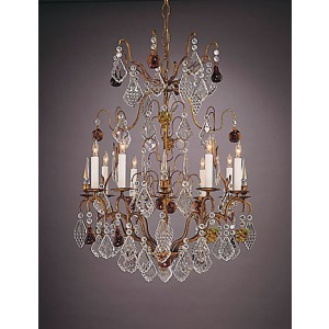French Gold & Crystal Chandel