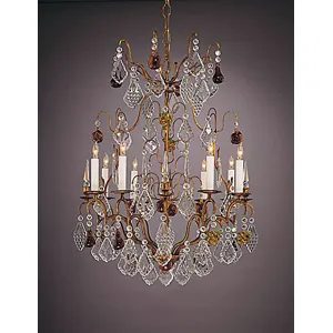 French Gold & Crystal Chandel