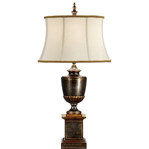 Worn Green Urn Lamp