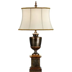 Worn Green Urn Lamp