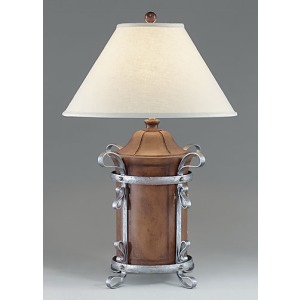 Leather Urn Lamp