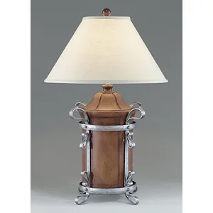 Leather Urn Lamp