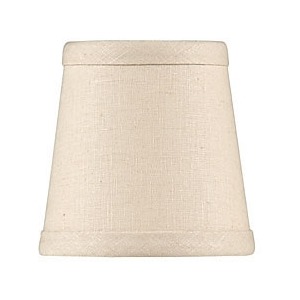 Tan Linen Chandelier Shade