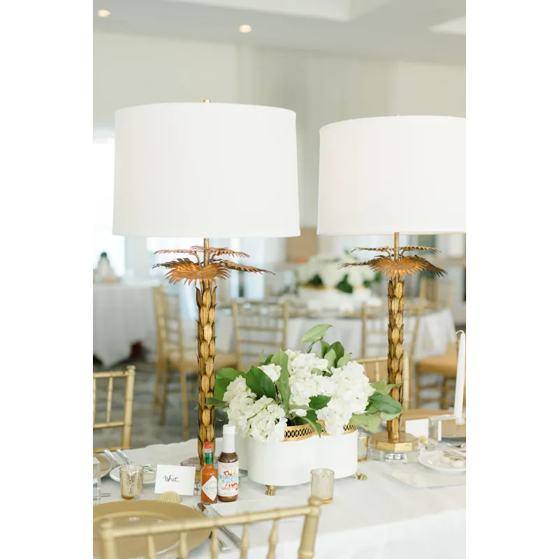Palm Island Lamp - Gold