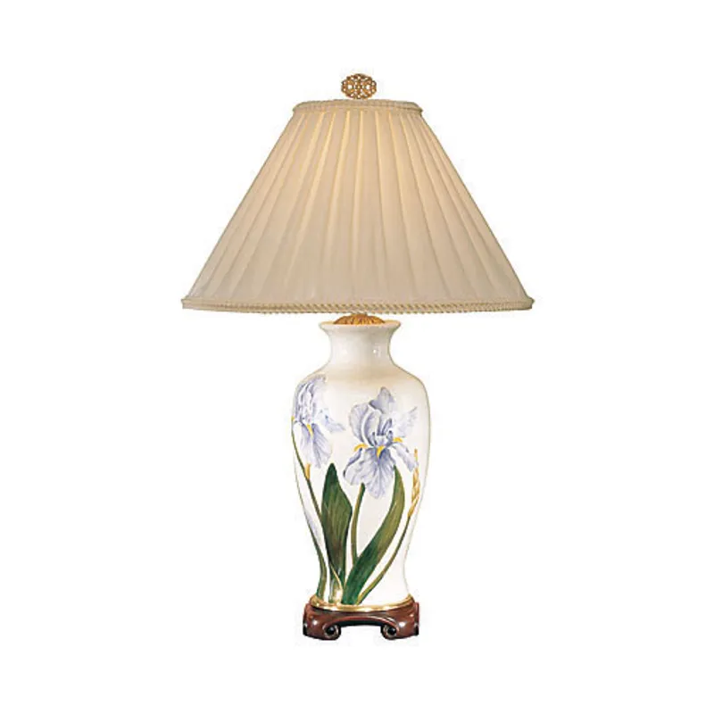 Blue And Yellow Iris Lamp