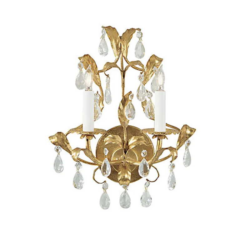 Gold And Crystal Sconce