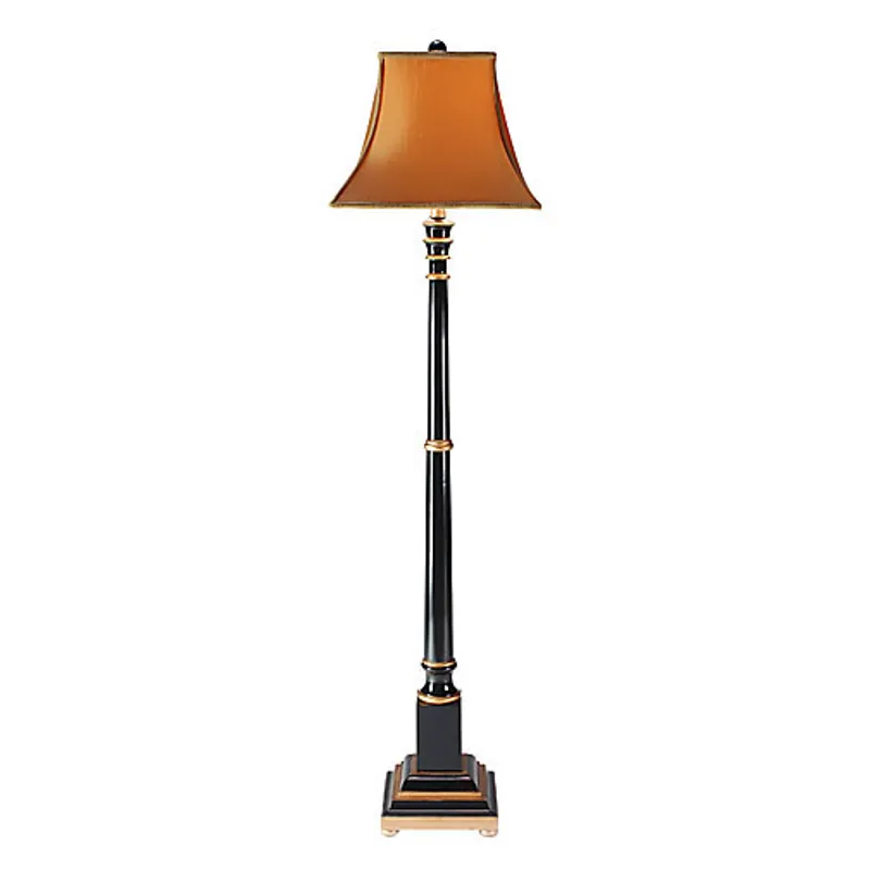 Wood Candlestick Floor Lamp