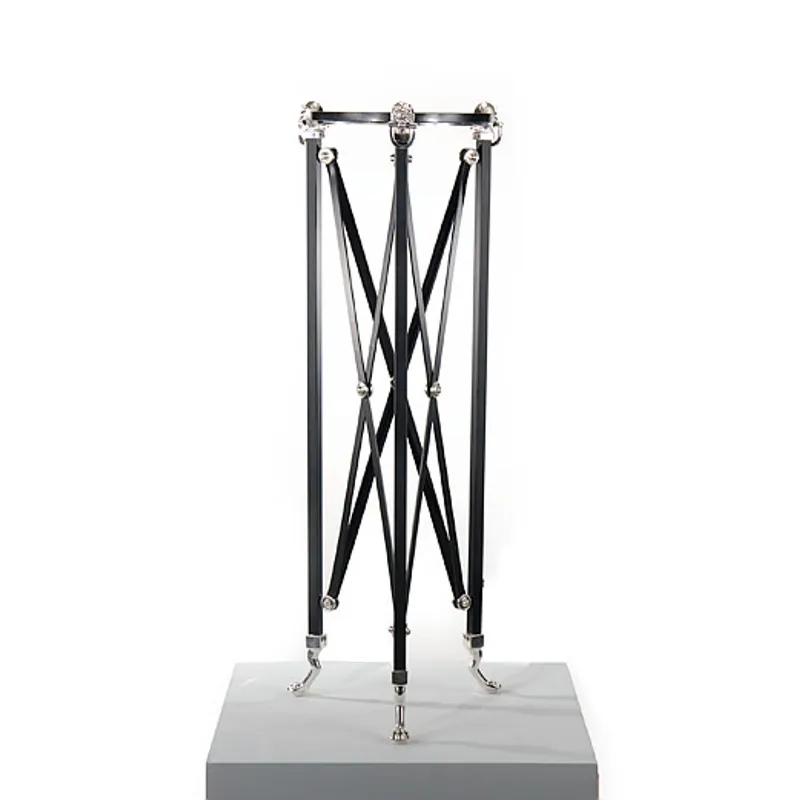 Plant Stand 40" Silver W/blk