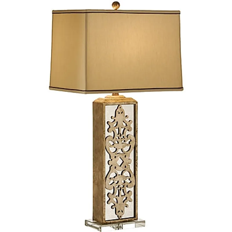 Mirrored Column Lamp