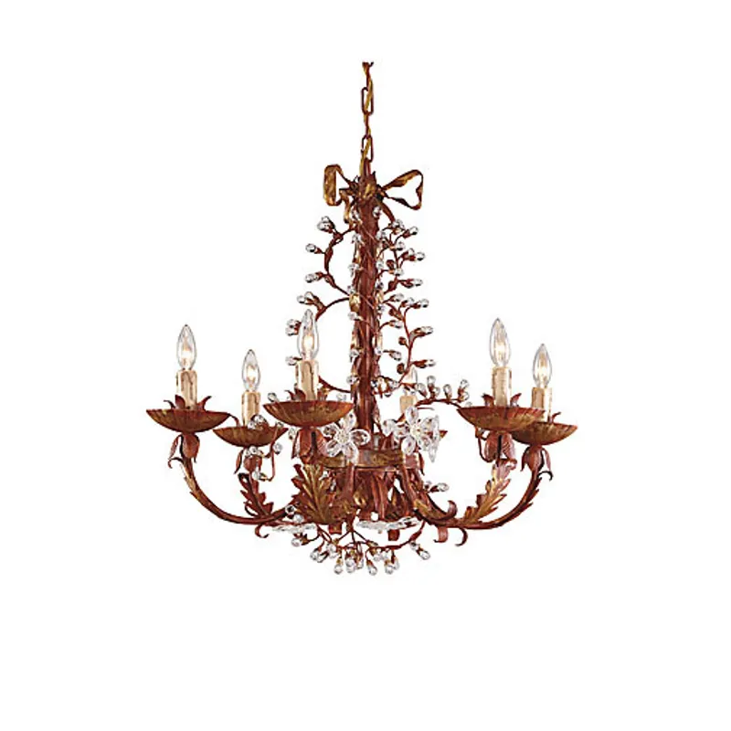 Polychrome Iron Chandelier
