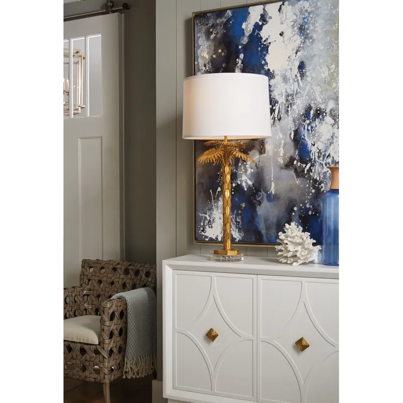 Palm Island Lamp - Gold