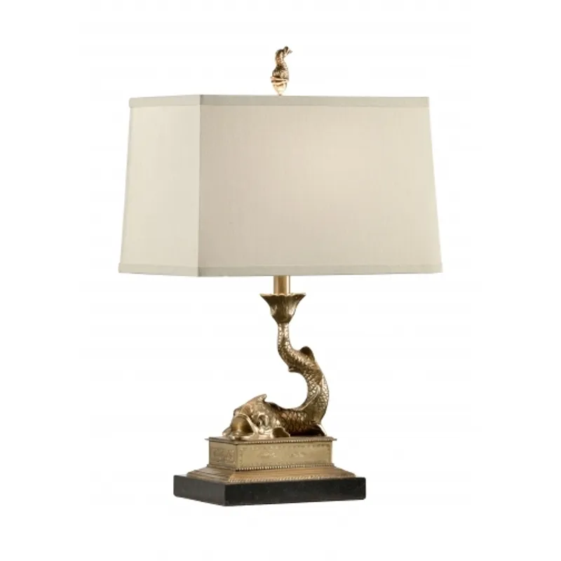 Mounted Dolphin Lamp-left